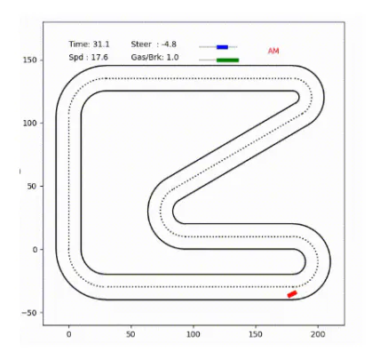 Autonomous Race Driving with Action Mapping RL